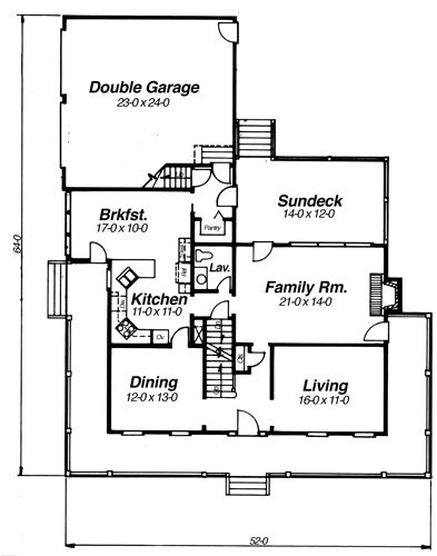 First Floor image of HILLBRIAR House Plan